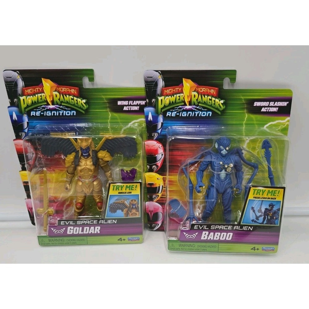 Mighty Morphin Power Rangers Re-Ignition Goldar Baboo Set of 2 NIP Retro 90s